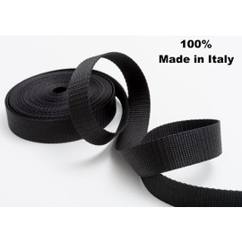 IPEA Nylon Strap for Backpack and Bags 10 Meters Long Multipurpose Rope for Sewing Sports Luggage DIY Sizes 20/25/30/40mm Black - 1"