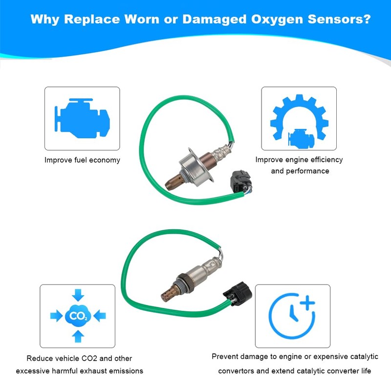 JDMON 2PCS O2 Oxygen Sensor Upstream & Downstream Replacement for