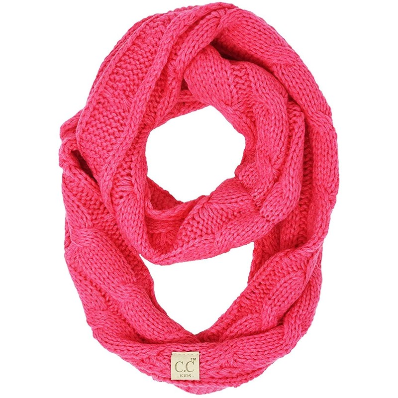 Funky Junque Kids Infinity Scarf - Solid Candy Pink
