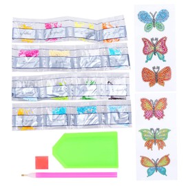 VICASKY DIY Beads Painting Decor Realistic Animal Stickers Butterfly Diamond Art Ornament Fun Easy Sticker Set