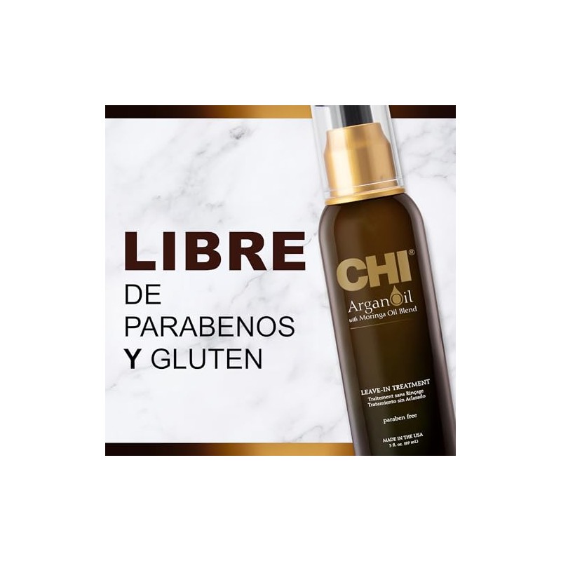 CHI Tratamiento sin enjuague de aceite de argán, argán y