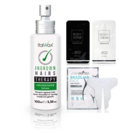 Italwax Hair Lotion Ingrown 100ml Self Waxing + On the Body Scrub 5g + On the Body Cream 5g + Brazilian Sheet Pack 1 sheet Waxing Ingrown, 1 pc / 이탈왁스 헤어 로션 인그로운 100ml 셀프왁싱+온더바디스크럽5g+온더바디크림5g+브라질리언시트팩1매 왁싱인그로운, 1개