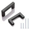 KNOBWELL 12 Pack Matte Black Modern Cabinet Handles Kitchen Drawer
