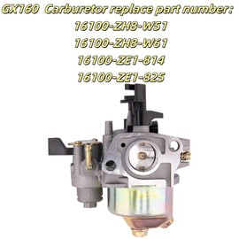 GX160 GX200 Carburetor Tune Up Kit Fits for Honda GX 160 GX 200 GX120 GX140 GX168 5HP 5.5HP 6.5HP Engine Parts Carb with 17210-ze1-517 Air Filter Replace 16100-ZE1-825