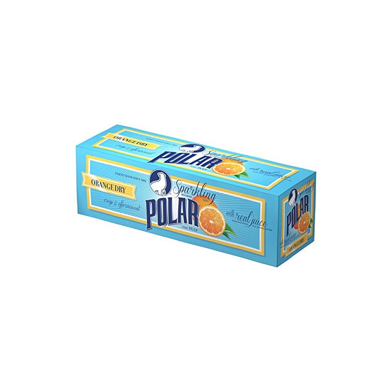 Polar Beverages Dry Juice, Orange, 12 Fluid Ounce (Pack of