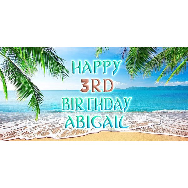 Personalized Birthday Banner For Moana Theme Party 24"x48" or 42"x84"