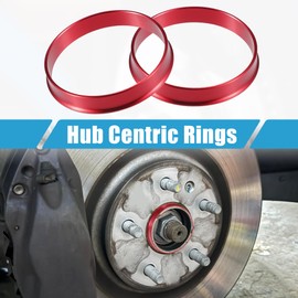 A ABSOPRO Car Hub Centric Rings OD 57.1mm to ID 54.1mm Hub Centric Rings Wheel Bore Center Spacer Aluminum Alloy Red (Set of 4)