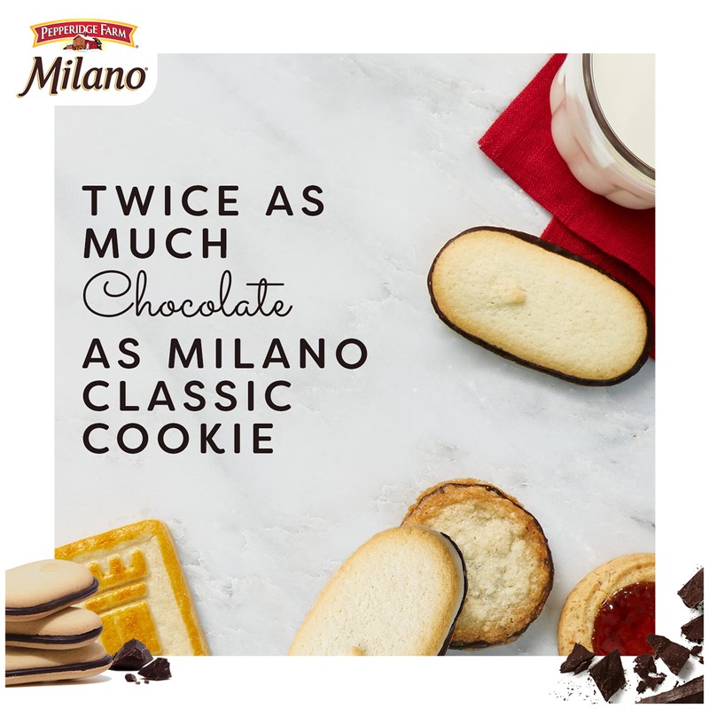 Pepperidge Farm Milano Double Dark Chocolate Cookies, 7.5 OZ Bag