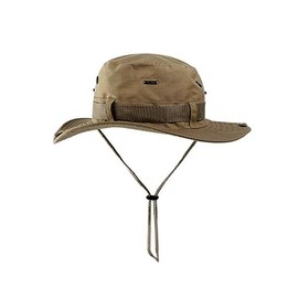 WITHMOONS Cotton Wide Brim Boonie Bush Hat Outdoor Fishing Camping Hat Safari Cap YZ80201 (Beige)