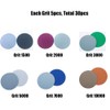 30pcs 50 mm 2 Inch Water Sanding Sandpaper Grit 1500-10000