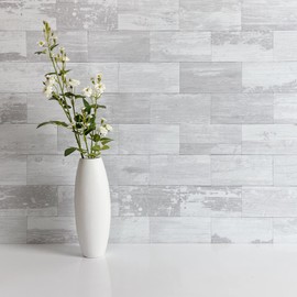 AULIGET 200 Piece Peel and Stick Backsplash PVC Tile, 3 Inch x 6 Inch White Birch Stick on Wall Tiles for Backsplash Kitchen, Bathroom, Laundry Room, Camper, Fireplace