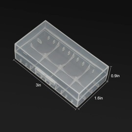 Tokeyla Battery Storage Case/Box/Organizer/Holder - for 18650 Batteries (Clear not Include Battery) (Storage for 4pack 18650)