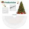 24 Inch Mini Christmas Tree Skirt, White Tree Skirt with