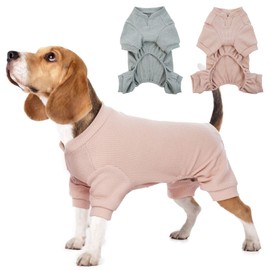 Hjumarayan Dog Pyjamas, Dog Surgical Body Stretch Bodysuit for Dog After Surgery with Legs, Dog Bodysuit After Castration Male Dog Body Operation , Pink M