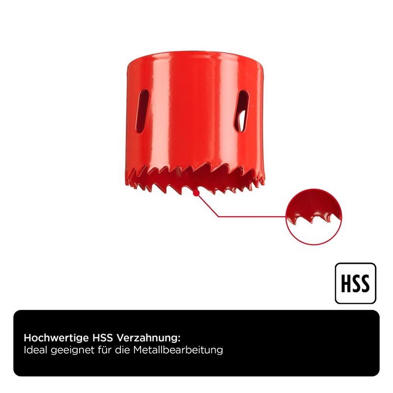 kwb 5 Pieces HSS Bi-Metal Hole Saw Set, Diameter 25,