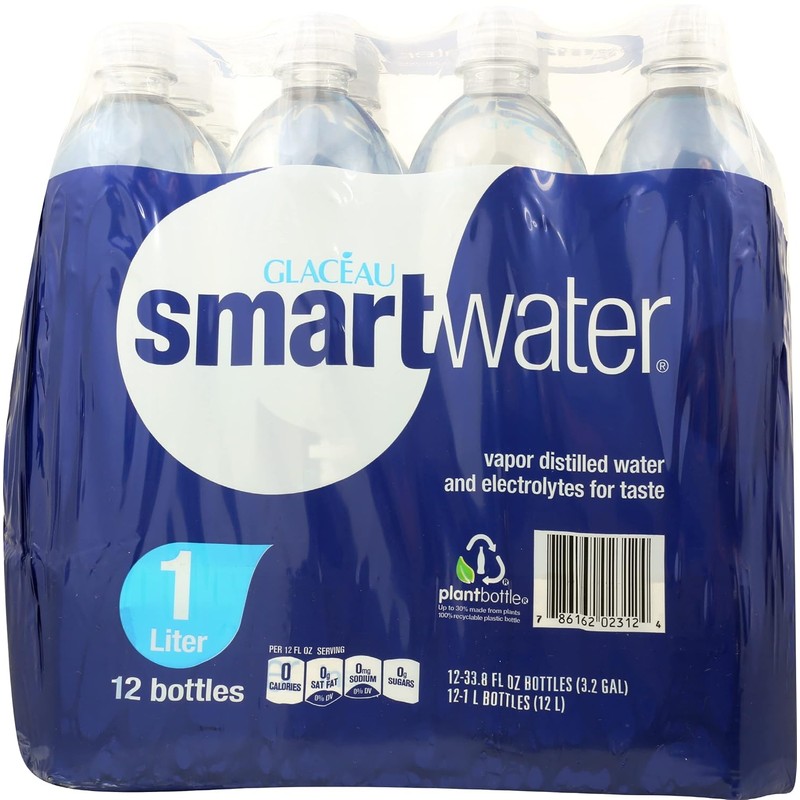 GLACEAU Smart Water 33.8 Fl Oz (Pack of 12)