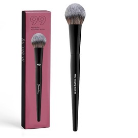 Bueart Design Brocha de maquillaje PRO Sculpting Blush 99 con cerdas ultrasuaves y densas para una aplicación precisa de rubor, contorno, polvo y rubo