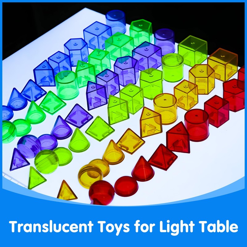 Odoorgames 60 Pieces 3D Shapes for Teaching - Geometric Solids
