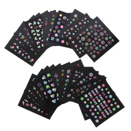 Baluue Pack Fingernail Stickers Luminous Nail Art Strips Fashion Manicure Decals Uv Nail Light Nail Wraps Safe for Sk