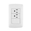 SANELEC, Apagador y 2 Contactos, Línea Nápoles, Diseño Simple, Apagadores