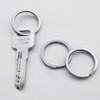 TITECOUGO 30mm KeyRings Keychain Stainless Steel Flat Split KeyRing Circular