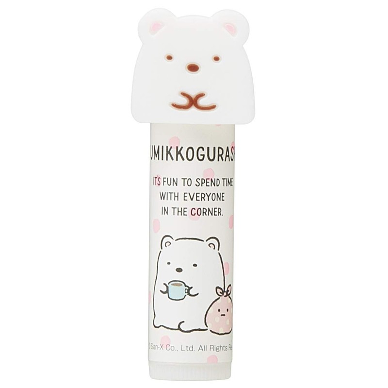 Skater CMCL1 Lip Balm Mascot, Sumikko Gurashi, White Bear, Peach