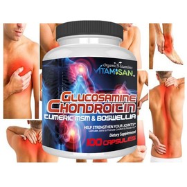 Glucosamine Chondroitin with COLLAGEN MSM Turmeric vit D CQR 3000MG 100ct