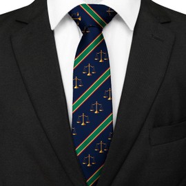 Guhothli Men's Lawyer Scales of Justice Necktie, Novelty Neck Ties for Men Teens, Funny Tie for Party Formal Casual