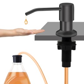 Sink Soap Dispenser, Kichen Sink Soap Dispenser, 47" Extension Tube kit, Under Sink Soap Dispenser Pump, No Need More Refills （Gray）