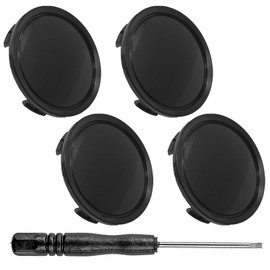 CLKE Set of 4 75 mm Hub Caps, Wheel Hub Caps for Car, Wheel Hub Caps, ABS Wheel Hub Cover 75 mm, Wheel Caps Black