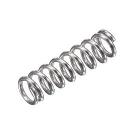 sourcing map Compression Spring,304 Stainless Steel,8mm OD,1.2mm Wire Size,19.5mm Compressed Length,30mm Free Length,61.8N Load Capacity for Home Projects, Silver Tone, 5pcs