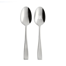 Oneida T711002A Moda Fine Flatware Serving Spoons, Set of 2