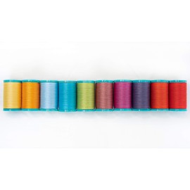 Embro All Purpose Extra Strong Heavy Duty Bonded Sewing Thread (Summer) Great for Quilting, Leather, Denim,Outdoor and Camping Products. 10-Pack 50wt/3PLY, 218YD Each.