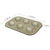 AOGVNA 6-Cup Nonstick Madeleine Pan 2 Pack Heavy Tinned Steel
