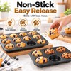 Square Muffin Pan for Home Baking – Nonstick Carbon Steel