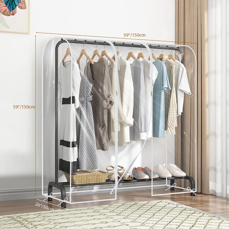 ZWMYF Dustproof Clothes Rail Cover Storage Bag 150 x 50