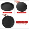 Black Round Wood Decorative Tray for Display Coffee Table Living
