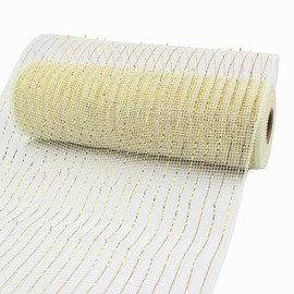 Anevous Decorative Mesh Ribbon with Wired Edge, 26 cm x 10 Yards Poly Decorative Mesh Ribbon for Valentine's Day, Wreaths, Garlands, DIY Christmas, Craft Wreaths, Decorating, Flower Arrangements,