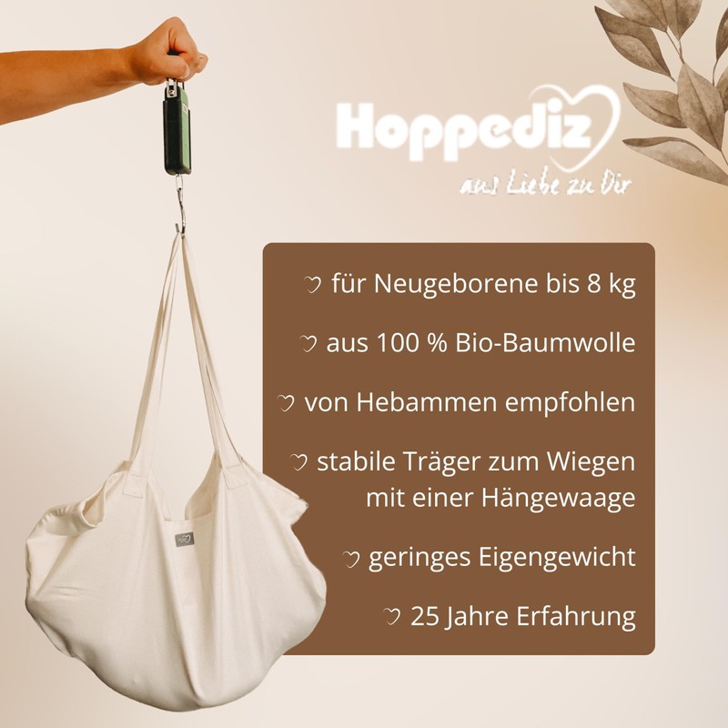Hoppediz Amsterdam Aqua Baby Weighing Cloth for Hanging Scale