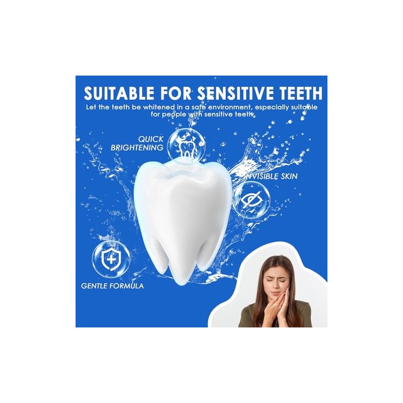 MYDEAR Tiras Blanqueadoras Dientes,28 Piezas Whitening Strips profesional blanqueador dental,