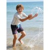 Idgreatim Youth Boys Swim Trunks Kids Neon Geometric Bathing Suits