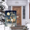 Dyrenson Winter Deer Decorative Garden Flag, Let It Snow Elk