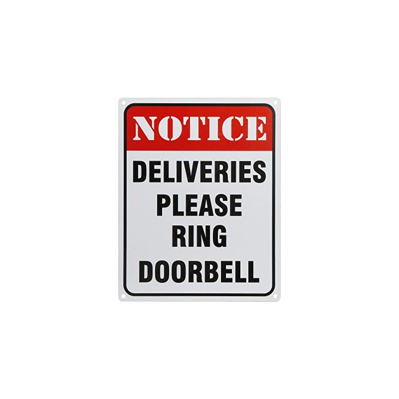 Deliveries Please Ring Doorbell Sign Reflective Signs 8 X 10