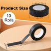 LINSIRON 10 Pack Black Electrical Tape Waterproof, 3/4In x 60Ft,