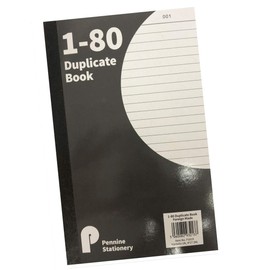 Full Size A5 Duplicate Book Numbered Cash 1 - 80 Pages Pad Copy Write Record
