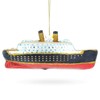 Titanic Ship Blown Glass Christmas Ornament