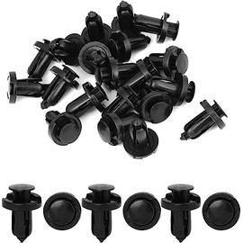 Unifizz for Honda and Acura Push-Type Clamp Plastic Fixed Clip Fasteners 10mm Bumper Hood Side Garnish Grille Retainer Clips (20/25/30/50pcs)
