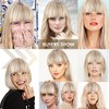 Flequillo rubio, clip rubio, clip grueso, natural, parte delantera completa,