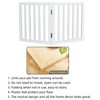 ZJSF Freestanding Indoor Dog Gate for House Foldable Wood White