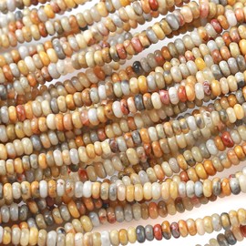 2x4MM 155PCS Crazy Lace Agate Tube Rondelle Abacus Disk Spacer Loose Beads for Jewelry Making